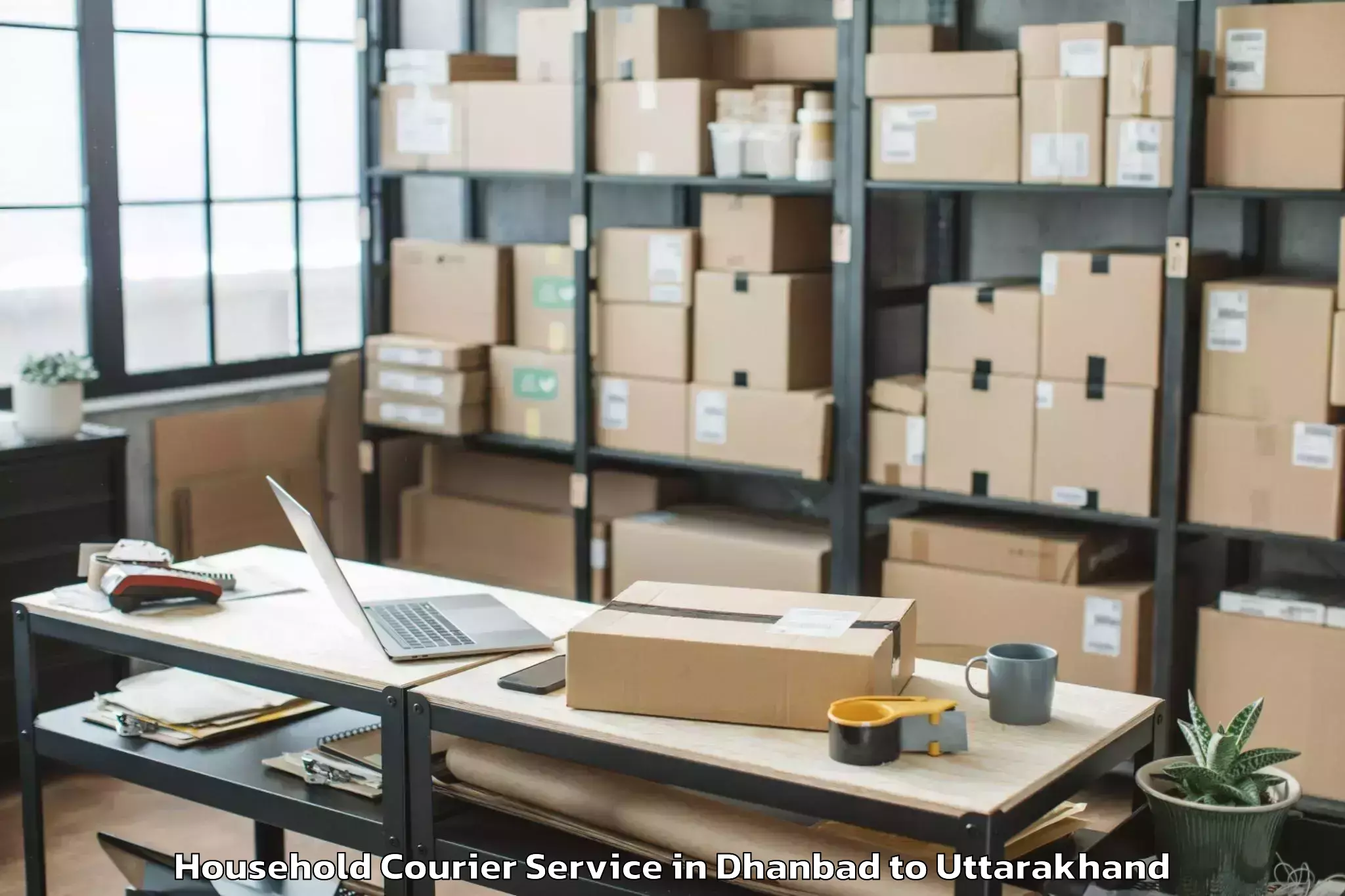 Quality Dhanbad to Bhikiyasain Household Courier